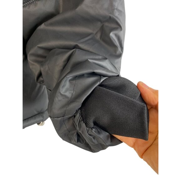 Express Womens Black Medium Puffer Jacket Crop Length NWT $128 - Picture 7 of 10